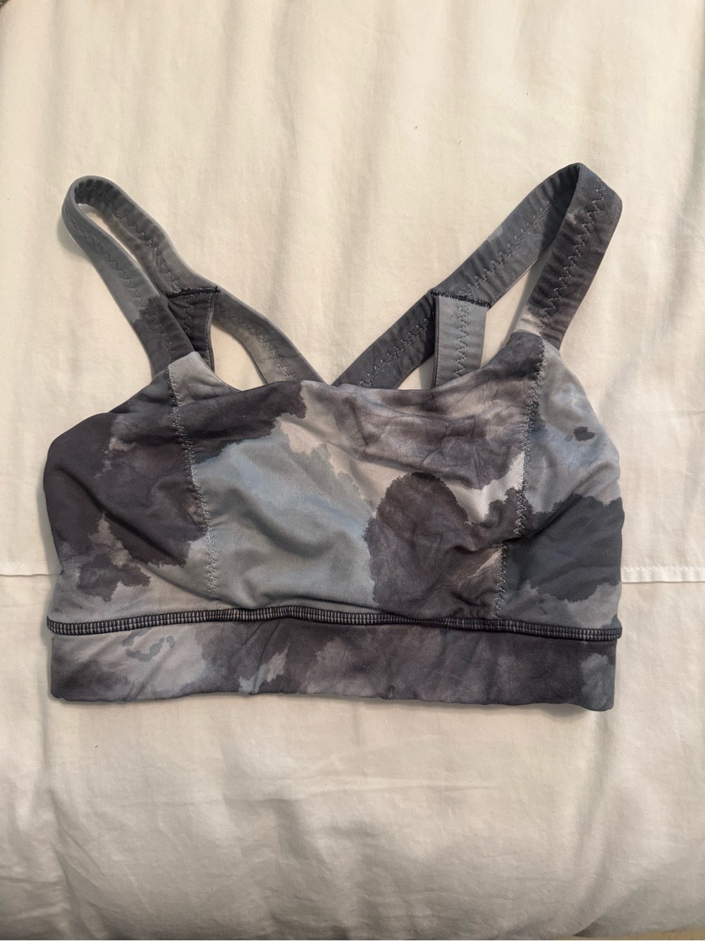lululemon athletica Gray Tie-Dye Light Support Sports Bra